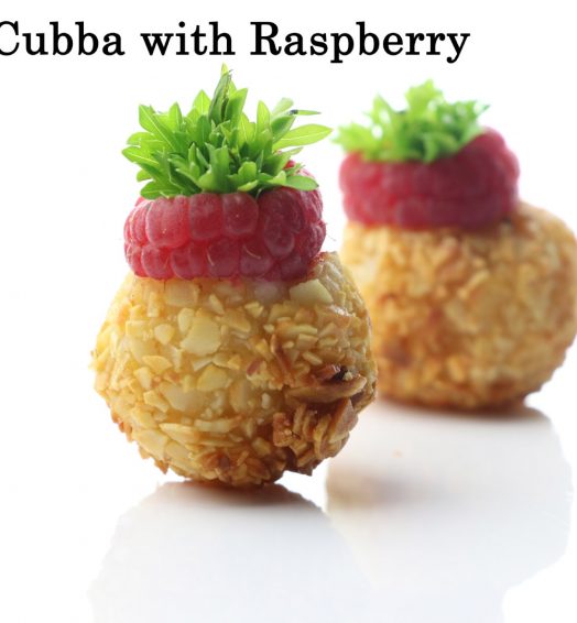 Potato Cubba with Raspberry
