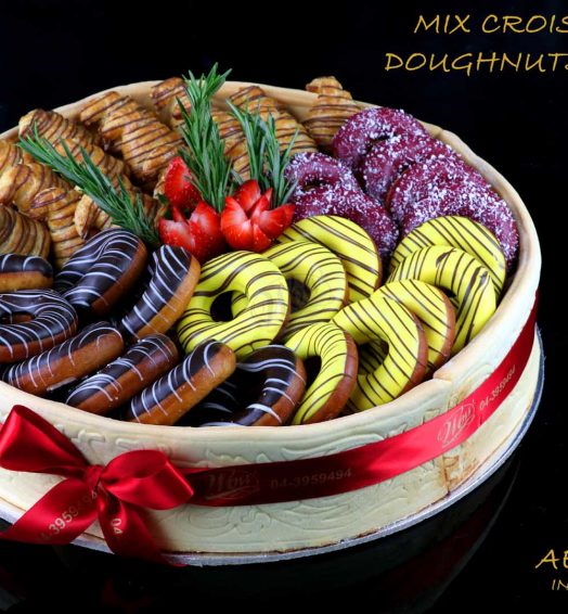Assorted Croissant & Assorted Doughnut Basket