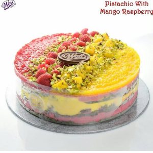 Pistachio with mango Raspberry