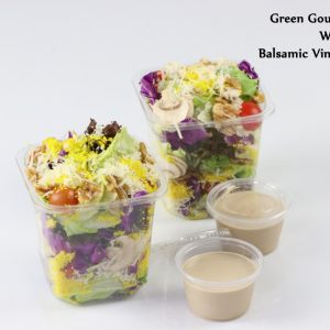 Green Gourmet Salad With Balsamic Vinegar Dressing