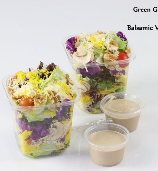 Green Gourmet Salad With Balsamic Vinegar Dressing