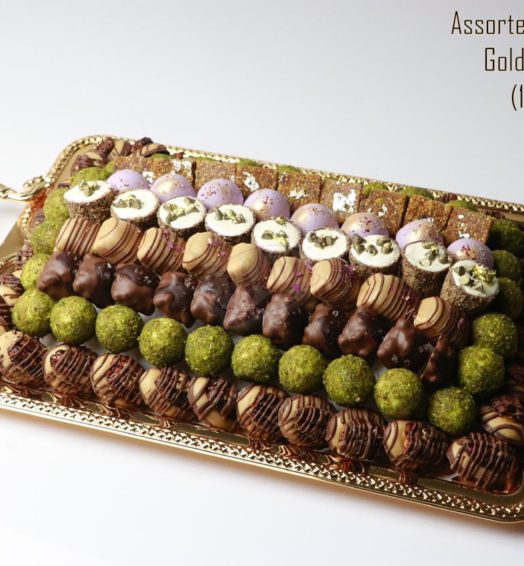 ASSORTED COFFEE SWEETS GOLD SMALL TRAY
