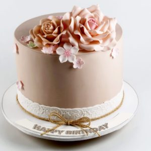 Sugar flower Beige cake