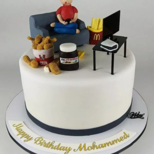 Video Gamer Theme Birthday Cake