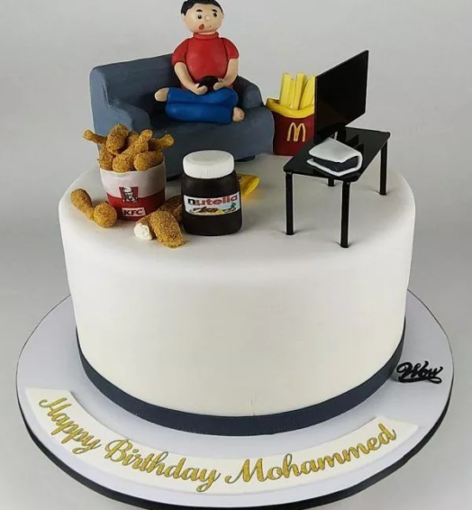 Video Gamer Theme Birthday Cake