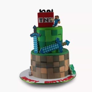 Mine Craft Cake.