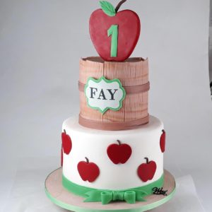 Apple Theme Birthday Cake