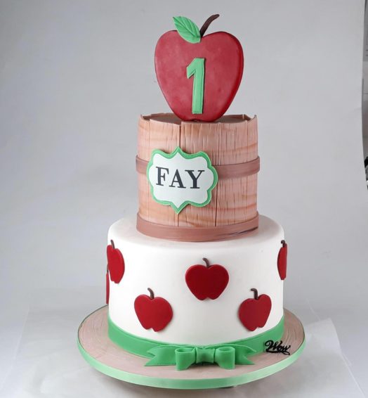 Apple Theme Birthday Cake