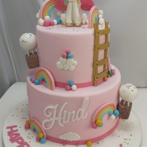 Ruffle Unicorn 2 Tier Cake