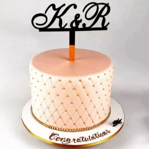 Anniversary Cake with Initials