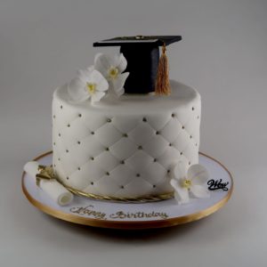 Graduation Floral Cake