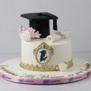 Graduation Gold Frame Cake