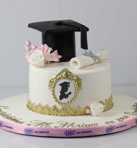 Graduation Gold Frame Cake