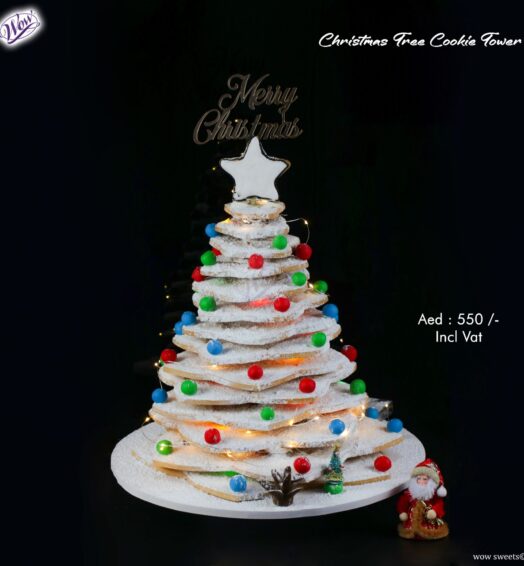 Christmas Tree Cookies Tower