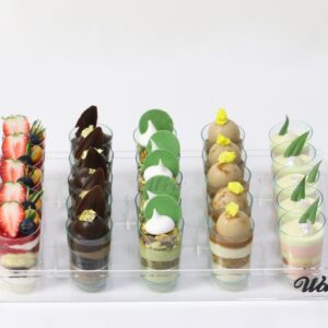 Assorted Dessert Glasses Acrylic Tray